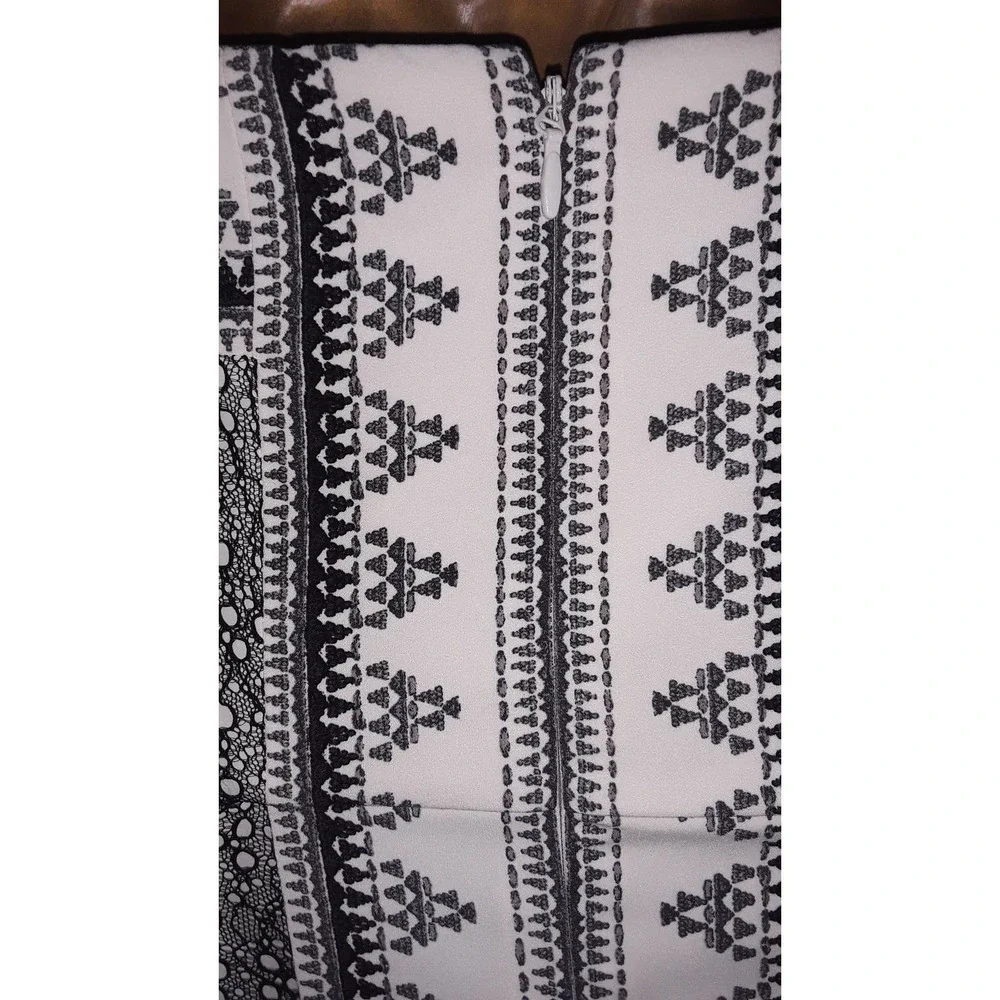 NWT BCBGMaxAzria Sz 10 KIA Black & White Maxi Dress - Picture 7 of 11